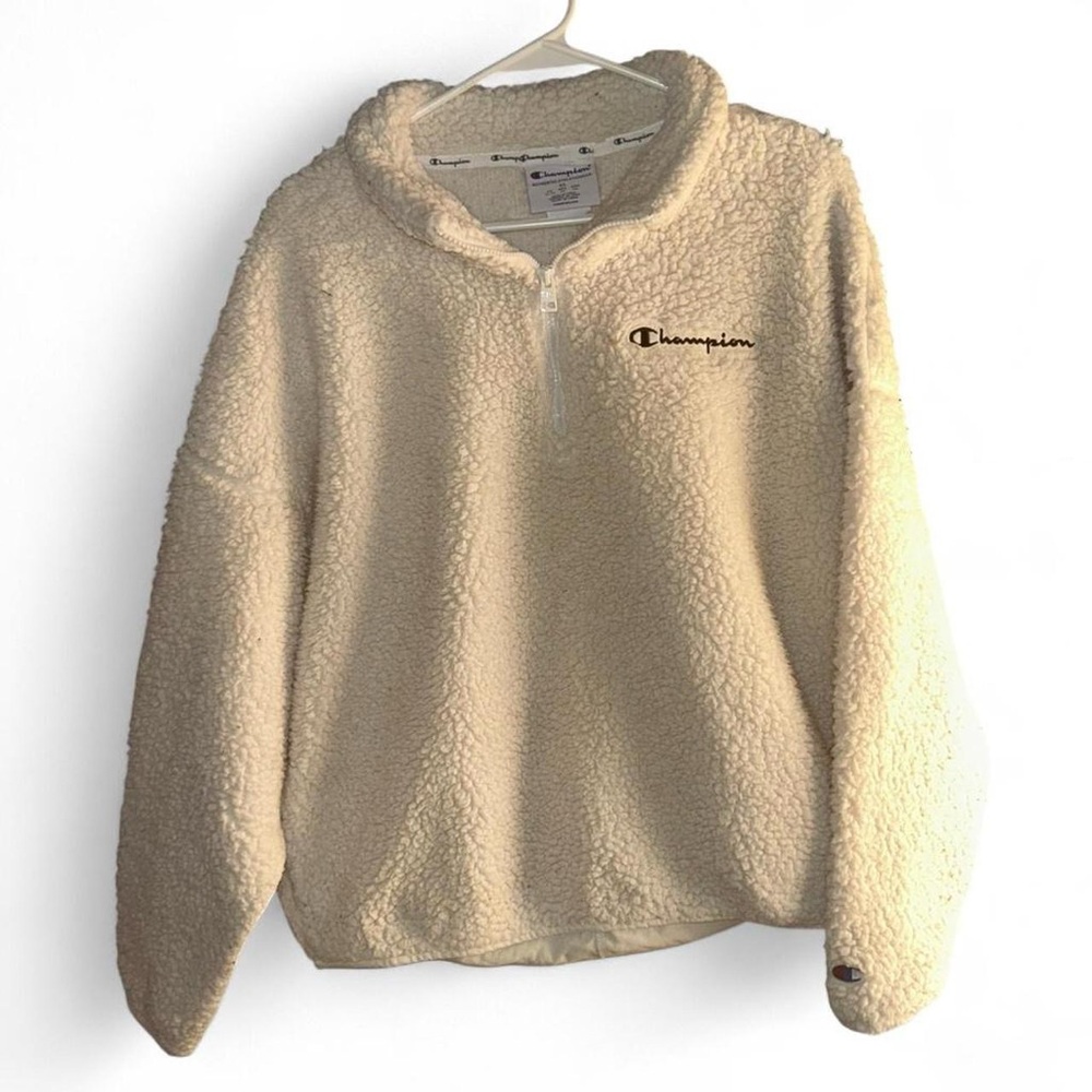 Champion Cream Sherpa Fleece Pullover